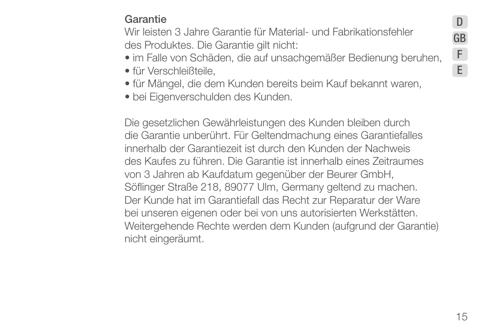 Beurer AS 80 User Manual | Page 15 / 28