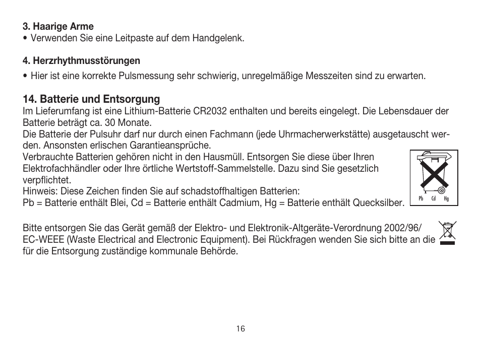 Beurer PM 15 User Manual | Page 16 / 120