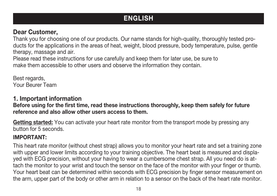 Beurer PM 15 User Manual | Page 18 / 120