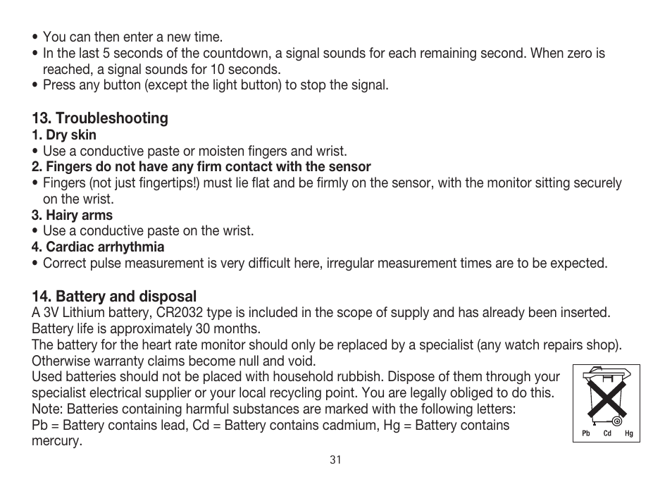 Beurer PM 15 User Manual | Page 31 / 120
