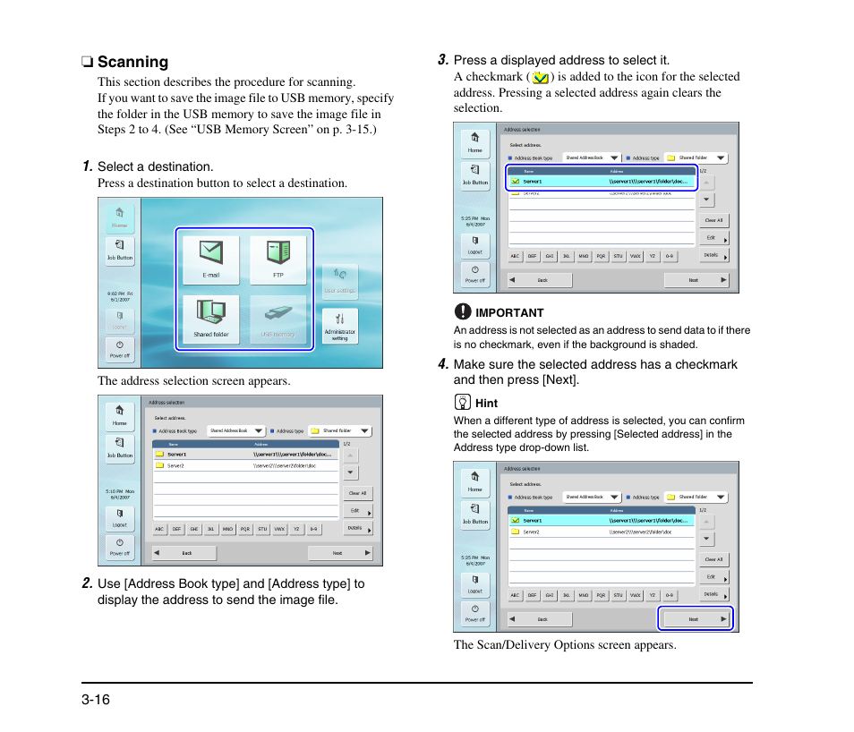 Scanning, Scanning -16 | Canon SCANFRONT M11058 User Manual | Page 46 / 88