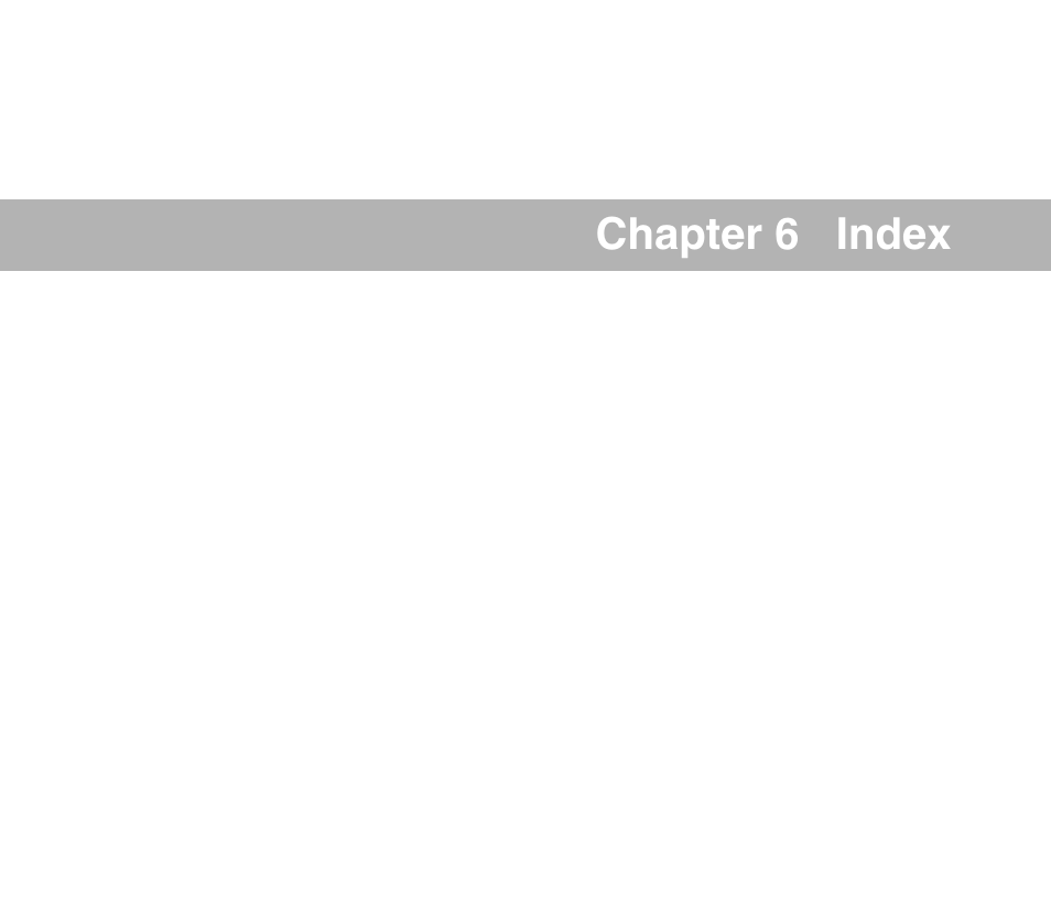 Chapter 6 index | Canon SCANFRONT M11058 User Manual | Page 85 / 88