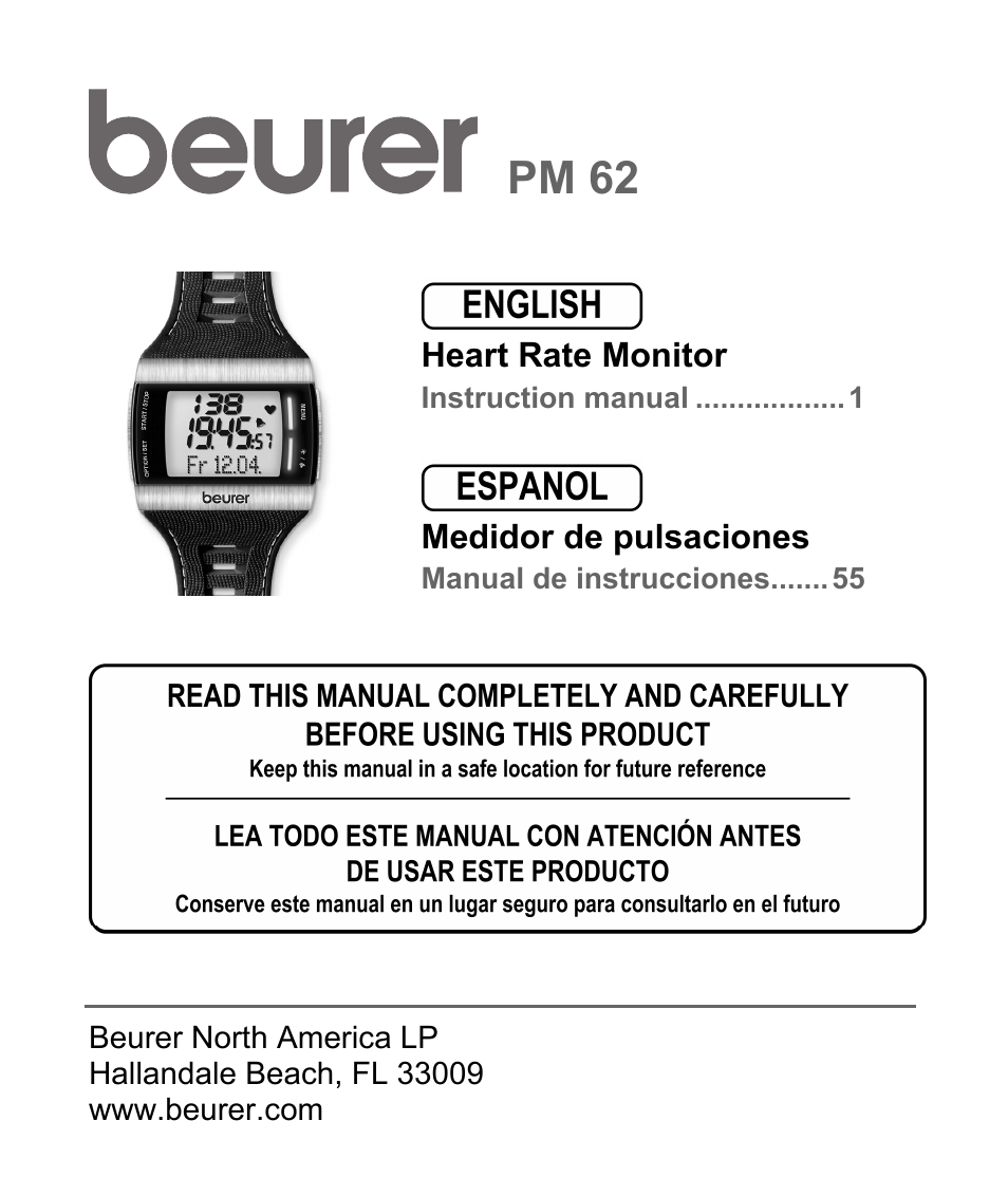 Beurer PM 62 User Manual | 112 pages