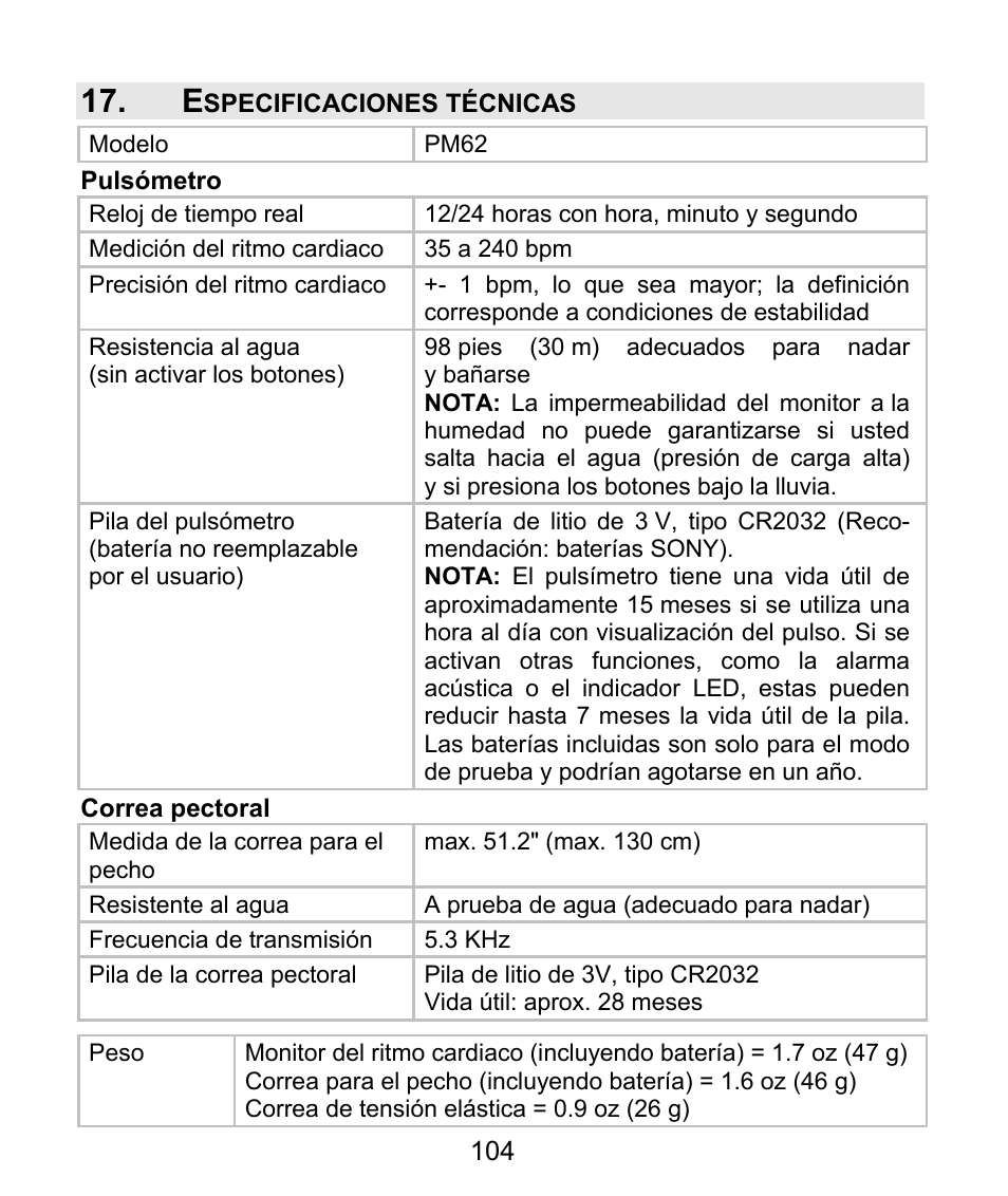 Beurer PM 62 User Manual | Page 105 / 112