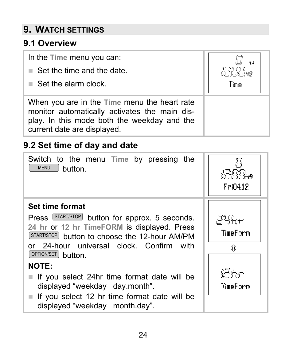 1 overview, 2 set time of day and date | Beurer PM 62 User Manual | Page 25 / 112