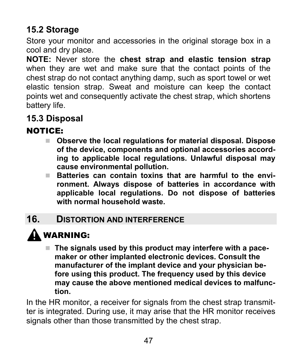 2 storage, 3 disposal | Beurer PM 62 User Manual | Page 48 / 112