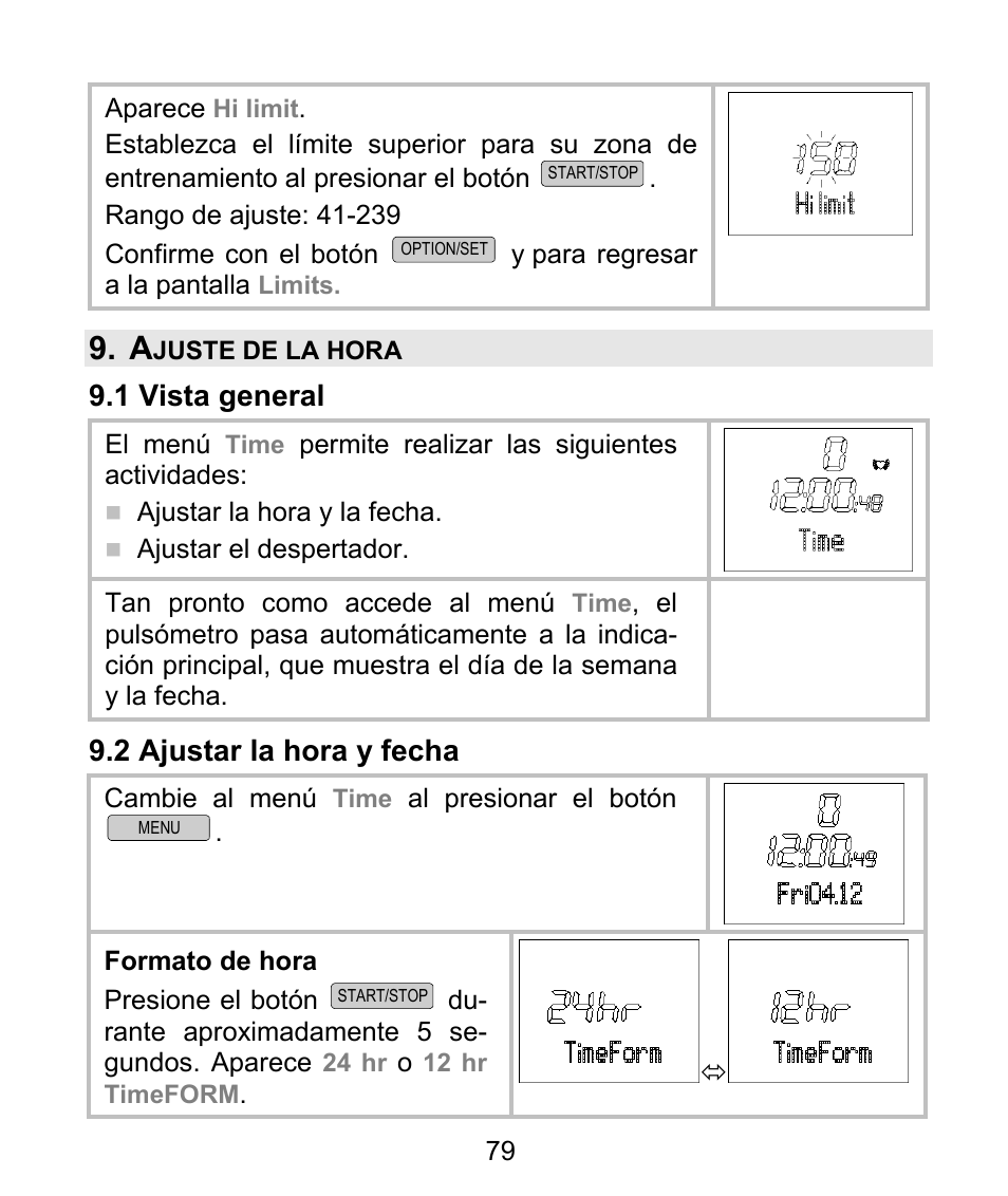 1 vista general, 2 ajustar la hora y fecha | Beurer PM 62 User Manual | Page 80 / 112