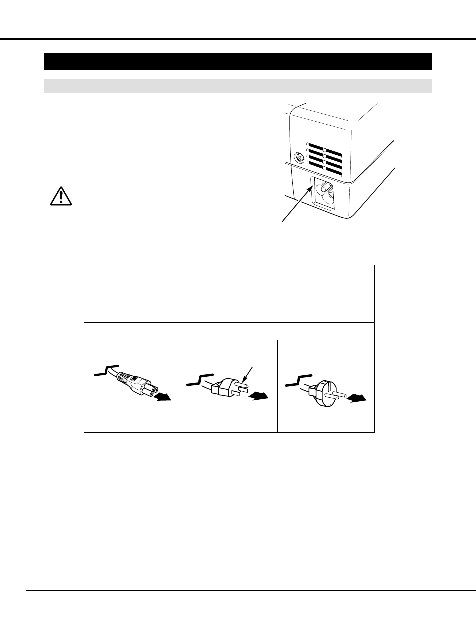 Setting-up projector, Preparation, Connecting ac power cord | Projector side ac outlet side | Canon LV-X1 User Manual | Page 8 / 44