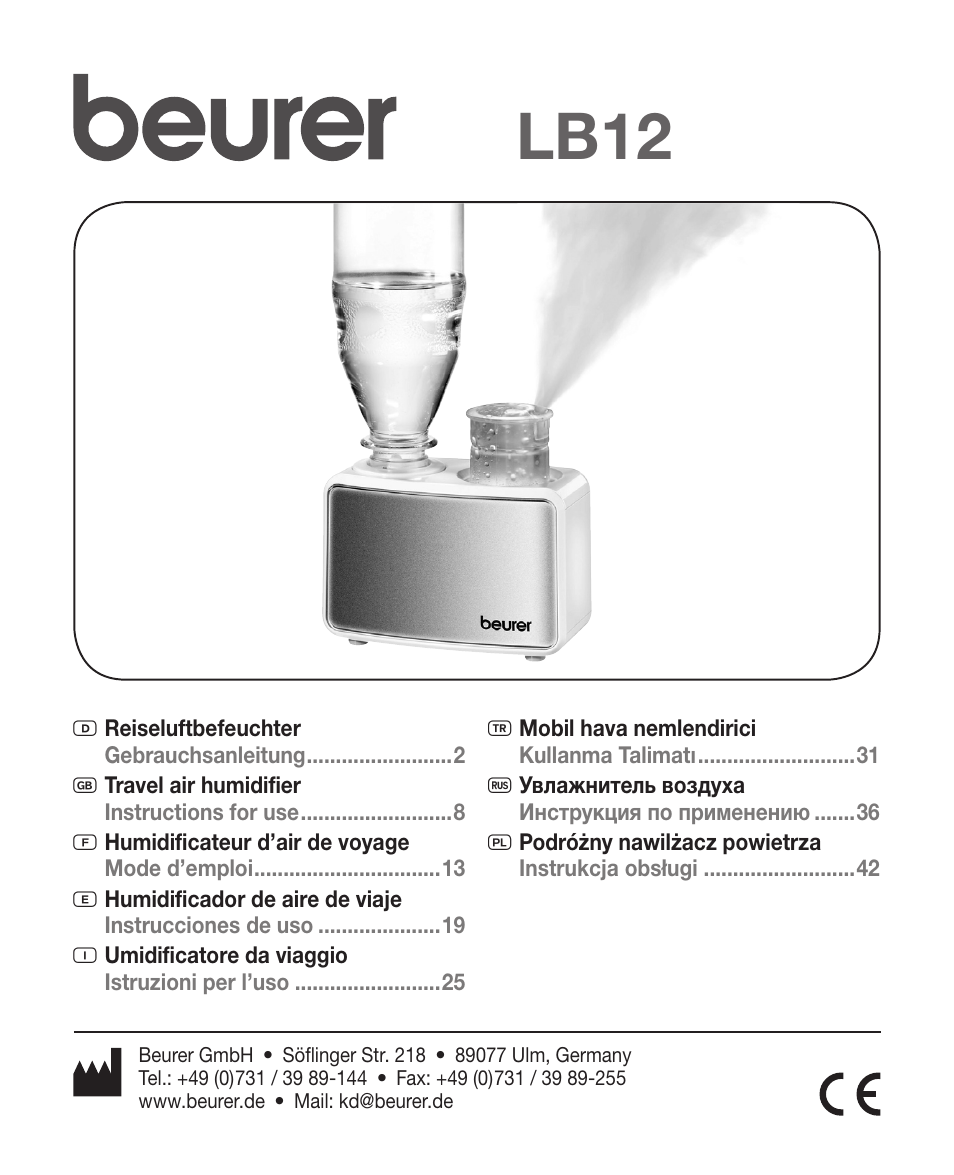 Beurer LB 12 User Manual | 48 pages