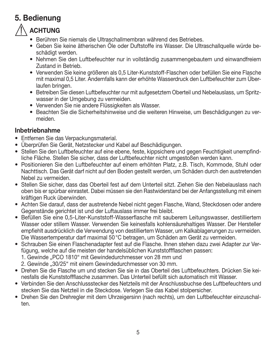 Bedienung | Beurer LB 12 User Manual | Page 5 / 48