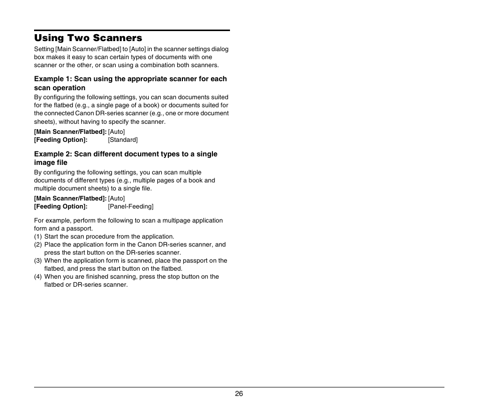 Using two scanners | Canon M181011 User Manual | Page 26 / 31