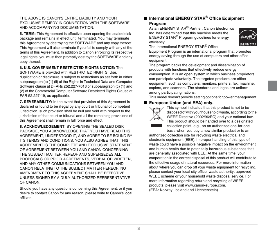 Canon M181011 User Manual | Page 3 / 31