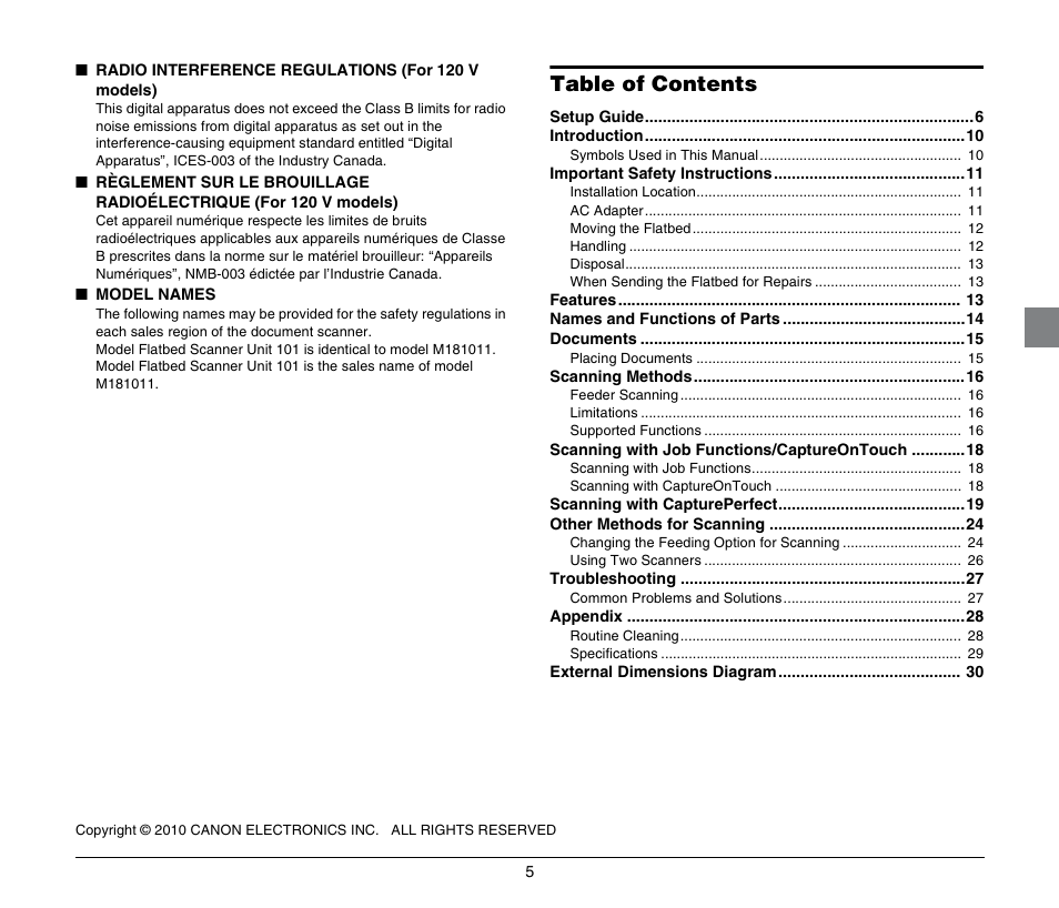 Canon M181011 User Manual | Page 5 / 31