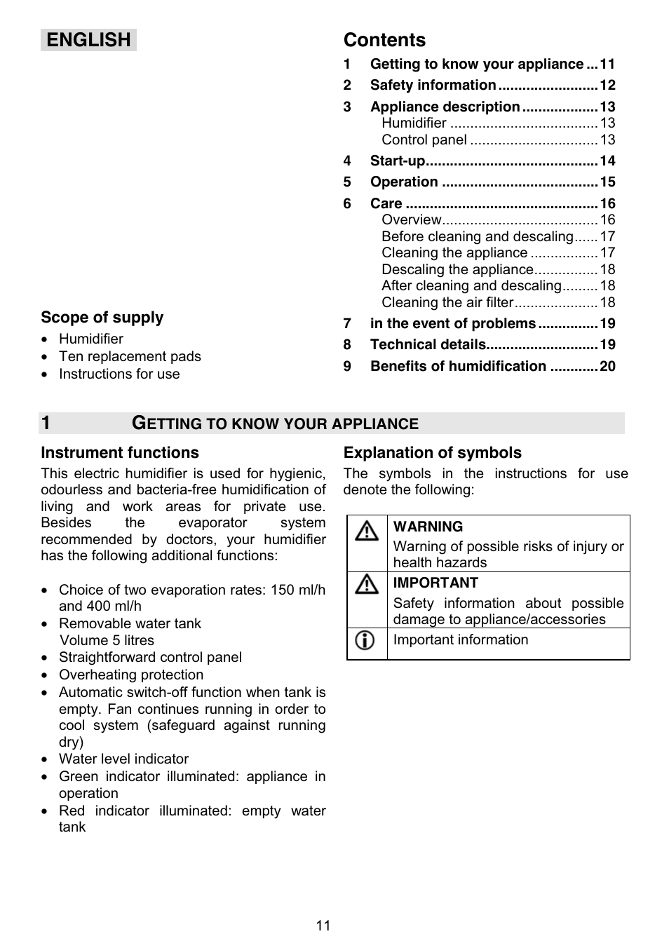 English contents | Beurer LB 50 User Manual | Page 13 / 84