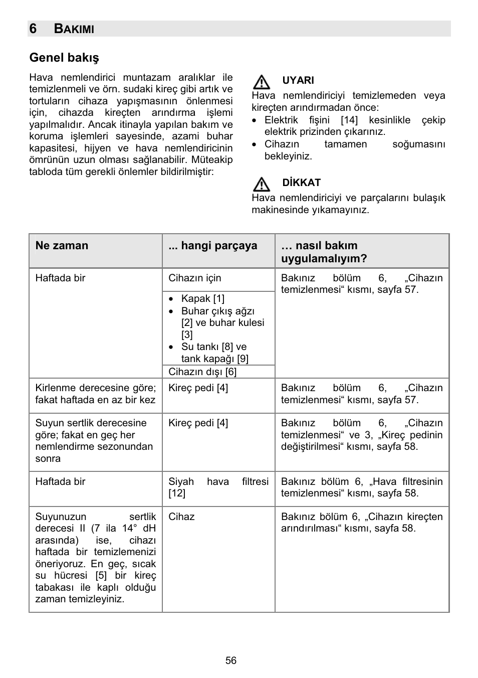 Genel bakı ú | Beurer LB 50 User Manual | Page 58 / 84