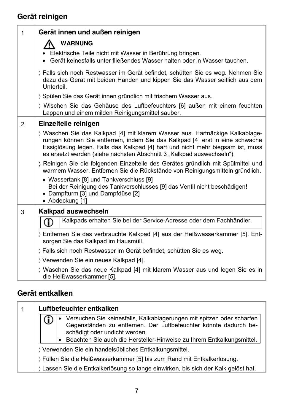 Gerät reinigen, Gerät entkalken | Beurer LB 50 User Manual | Page 9 / 84