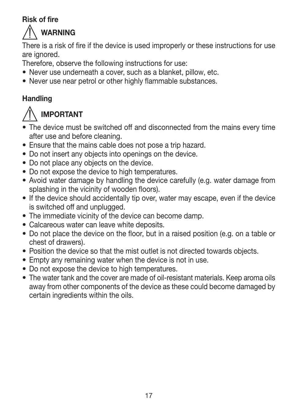 Beurer LA 30 User Manual | Page 17 / 92