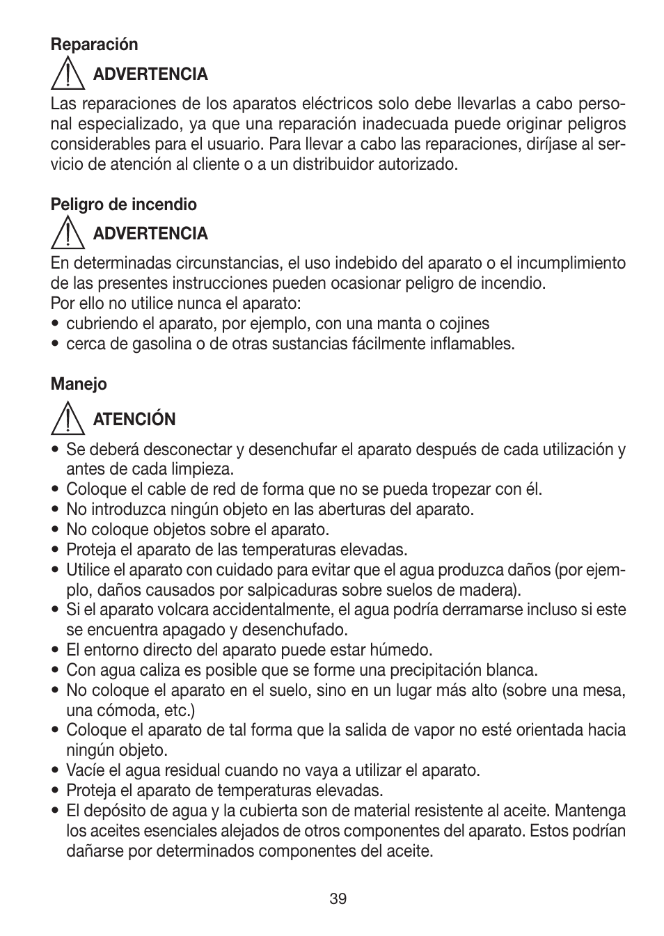 Beurer LA 30 User Manual | Page 39 / 92