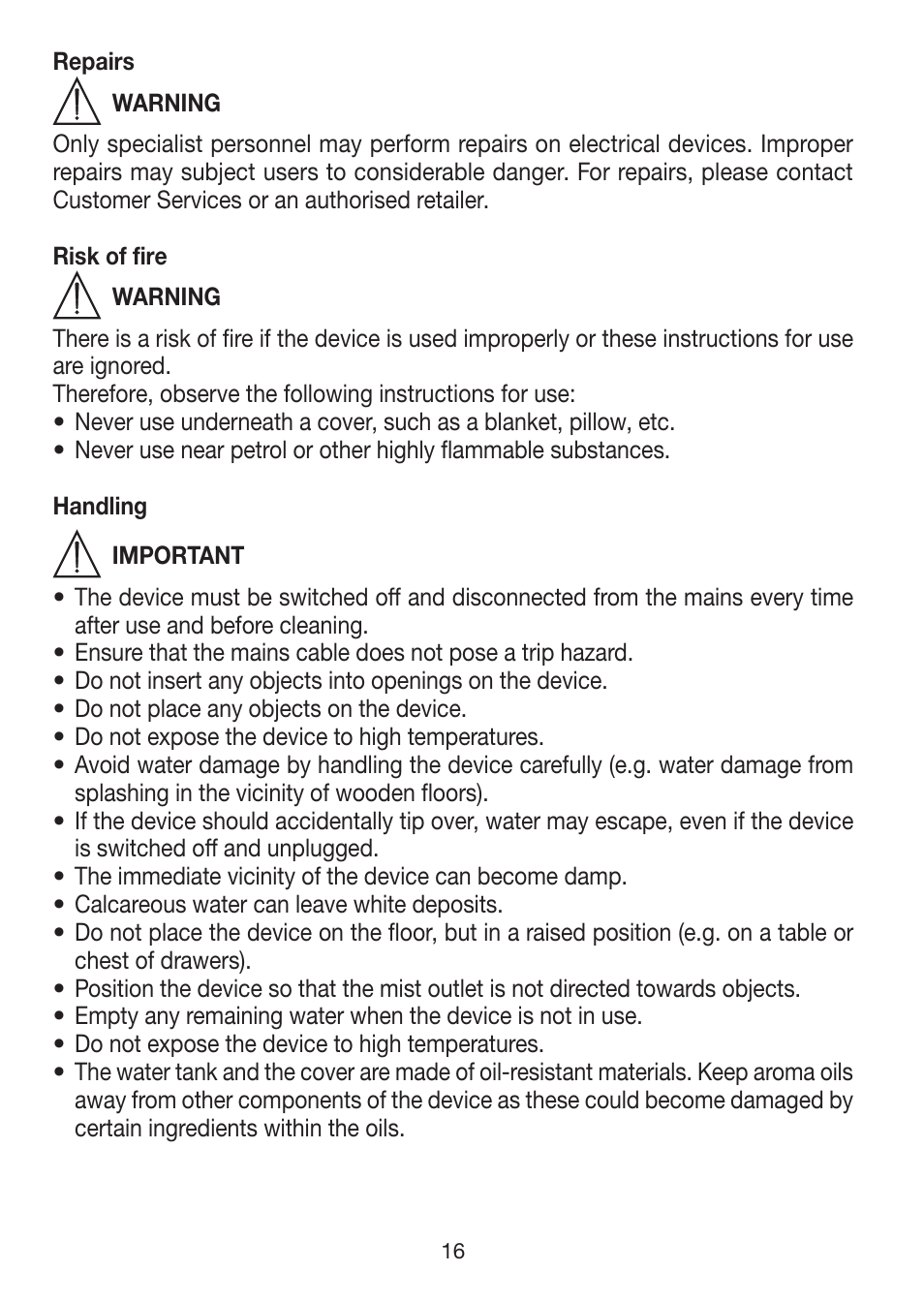 Beurer LA 50 User Manual | Page 16 / 84