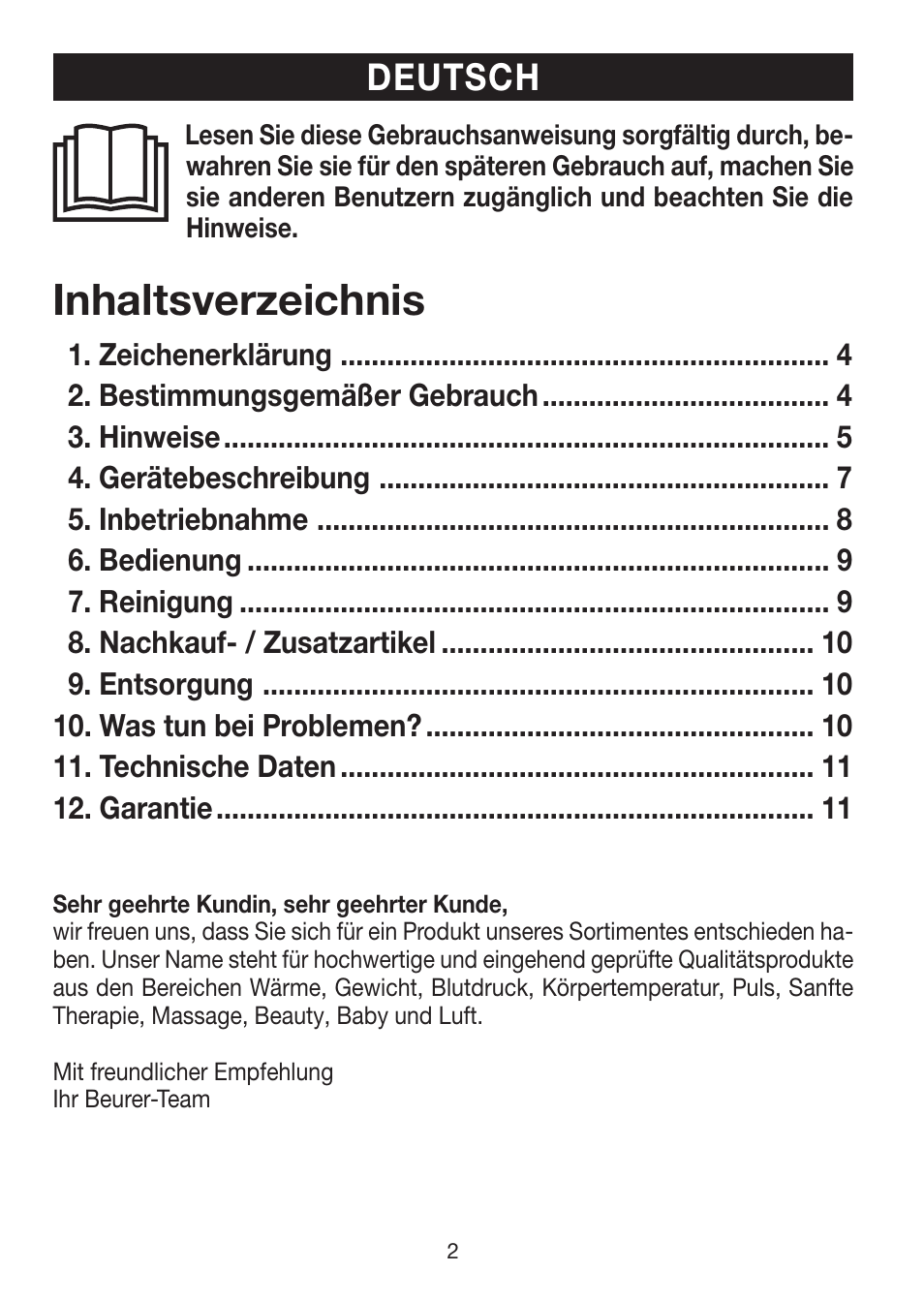 Beurer LA 50 User Manual | Page 2 / 84