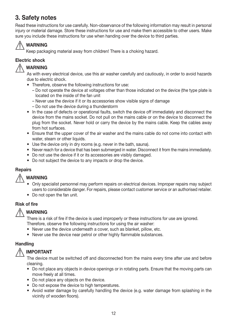 Beurer LW 110 User Manual | Page 12 / 60