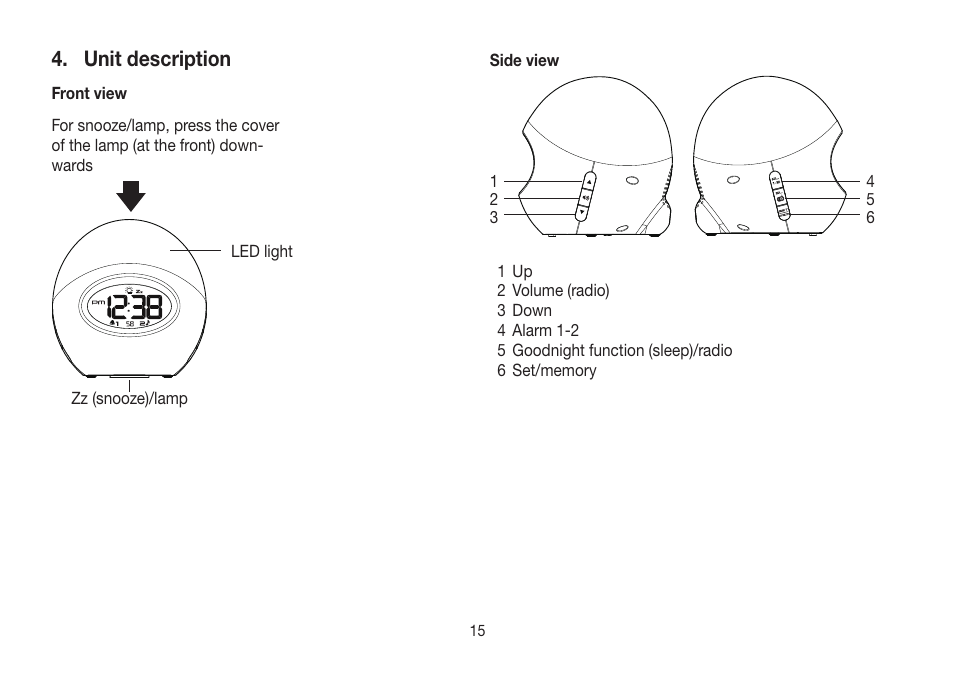 Unit description | Beurer WL 32 User Manual | Page 15 / 84