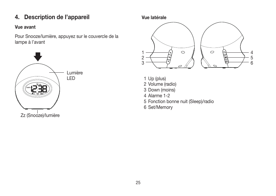 Description de l’appareil | Beurer WL 32 User Manual | Page 25 / 84