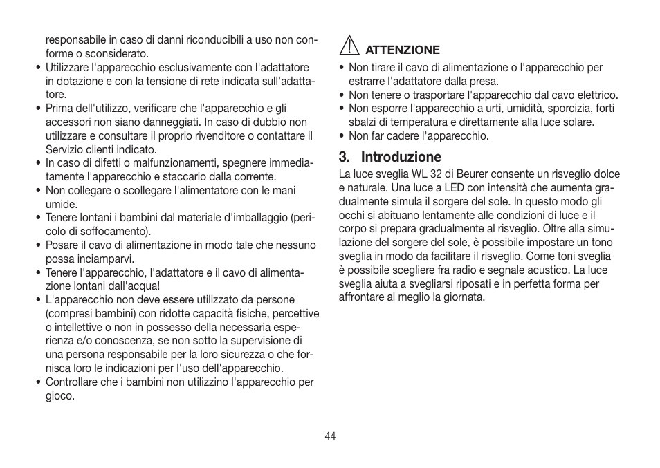 Introduzione | Beurer WL 32 User Manual | Page 44 / 84