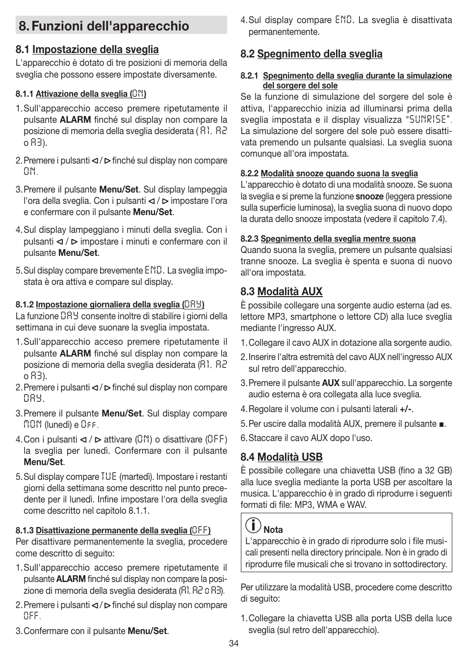 Funzioni dell'apparecchio | Beurer WL 80 User Manual | Page 34 / 60