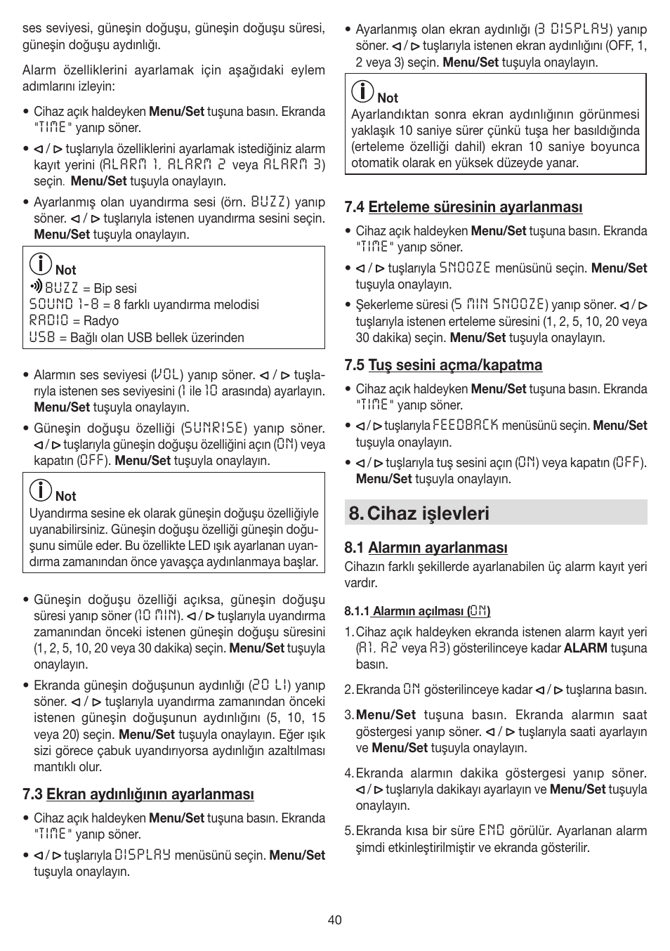 Cihaz işlevleri | Beurer WL 80 User Manual | Page 40 / 60