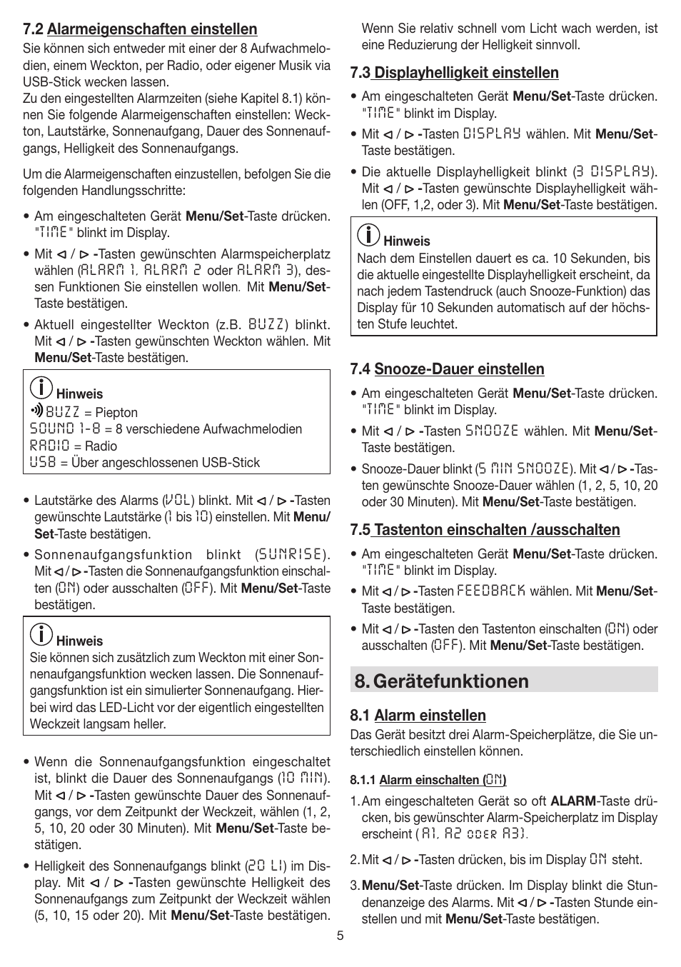 Gerätefunktionen | Beurer WL 80 User Manual | Page 5 / 60