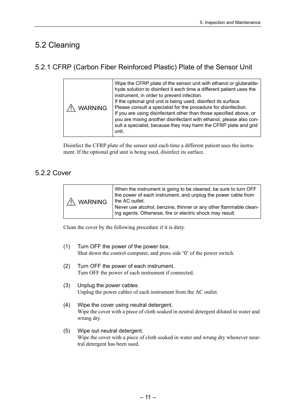 2 cleaning, 2 cover | Canon CXDI-55G User Manual | Page 25 / 36