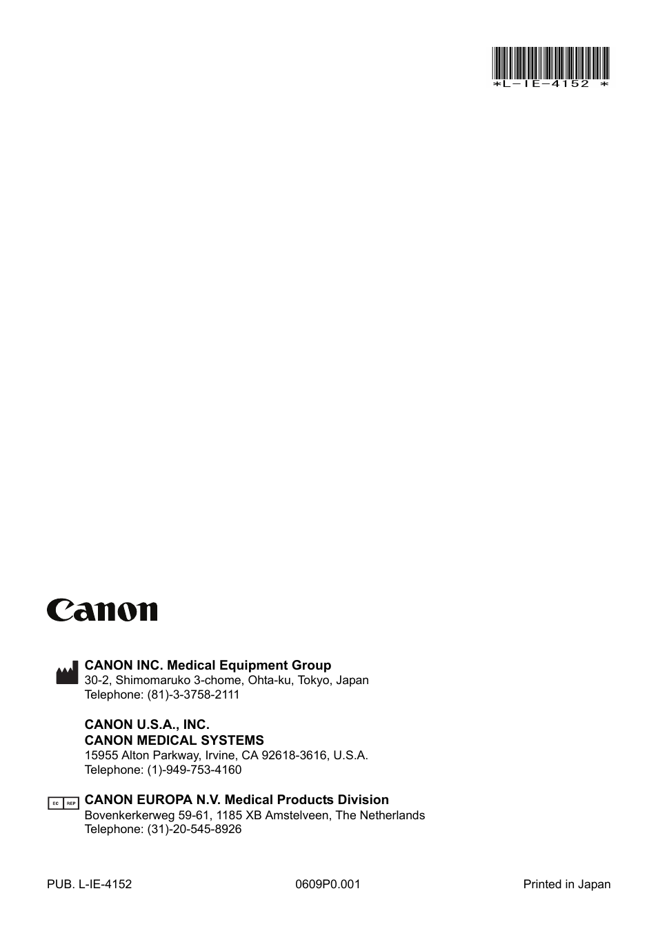 Canon CXDI-55G User Manual | Page 36 / 36