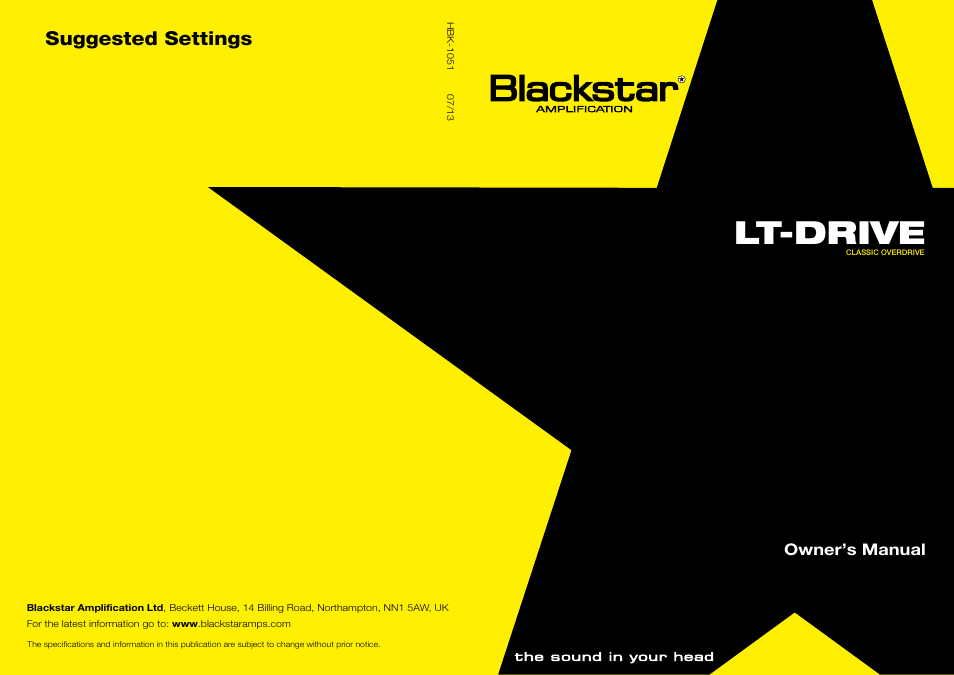 Blackstar LT-DRIVE User Manual | 16 pages