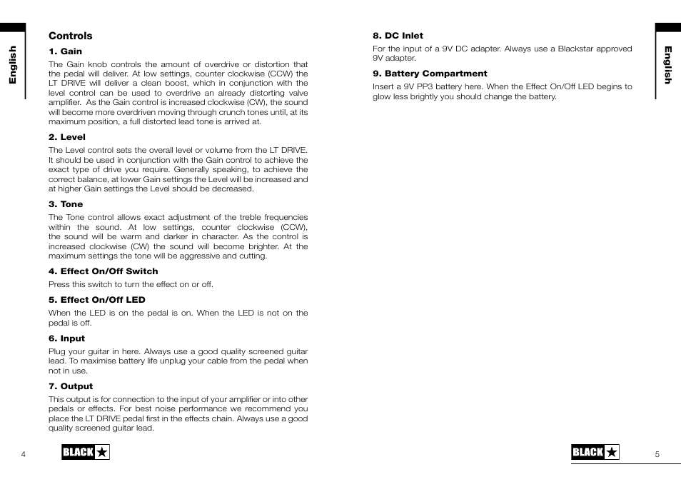 Blackstar LT-DRIVE User Manual | Page 3 / 16