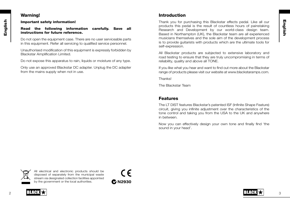 Blackstar LT-DIST User Manual | Page 2 / 16