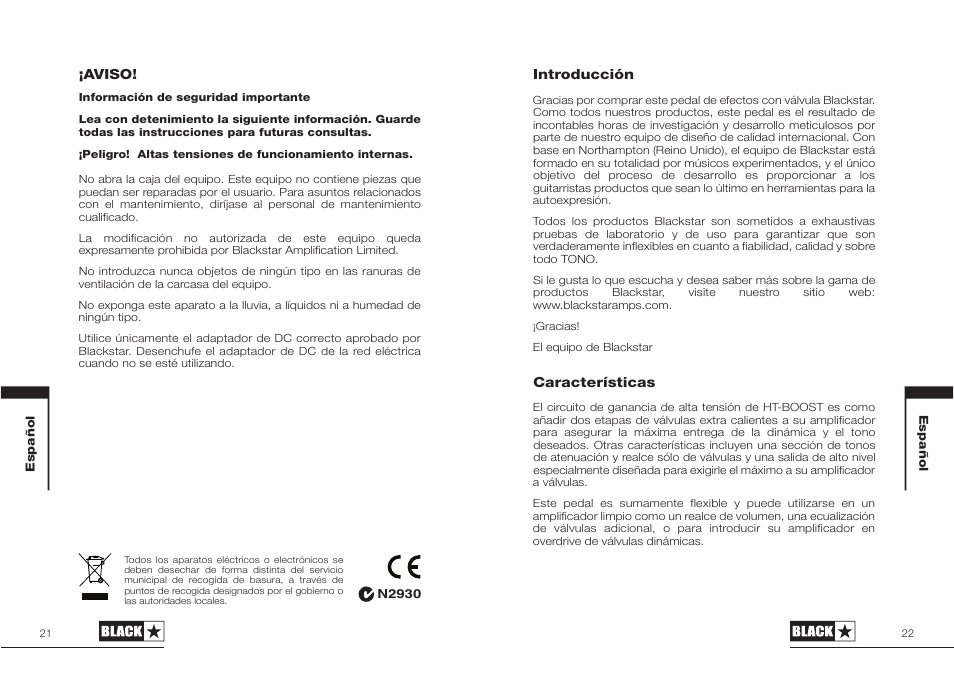 Blackstar HT-BOOST User Manual | Page 11 / 17