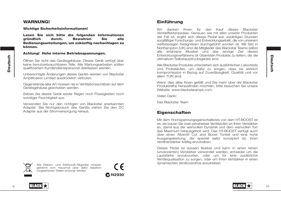 Blackstar HT-BOOST User Manual | Page 5 / 17