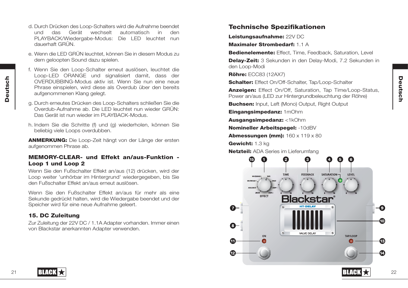 Blackstar HT-DELAY User Manual | Page 11 / 27