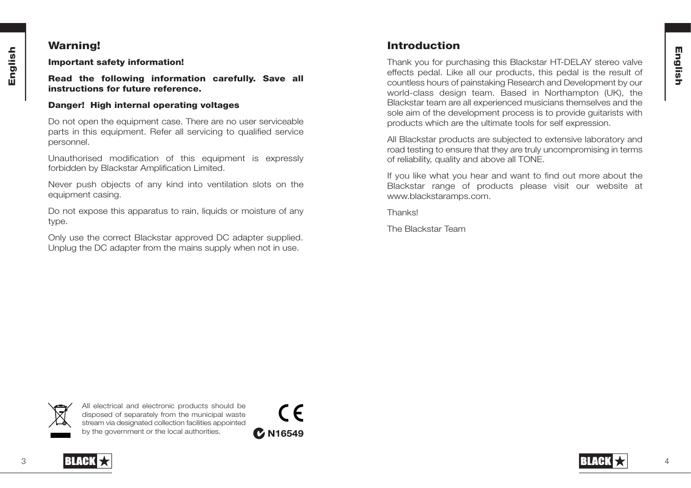 Blackstar HT-DELAY User Manual | Page 2 / 27