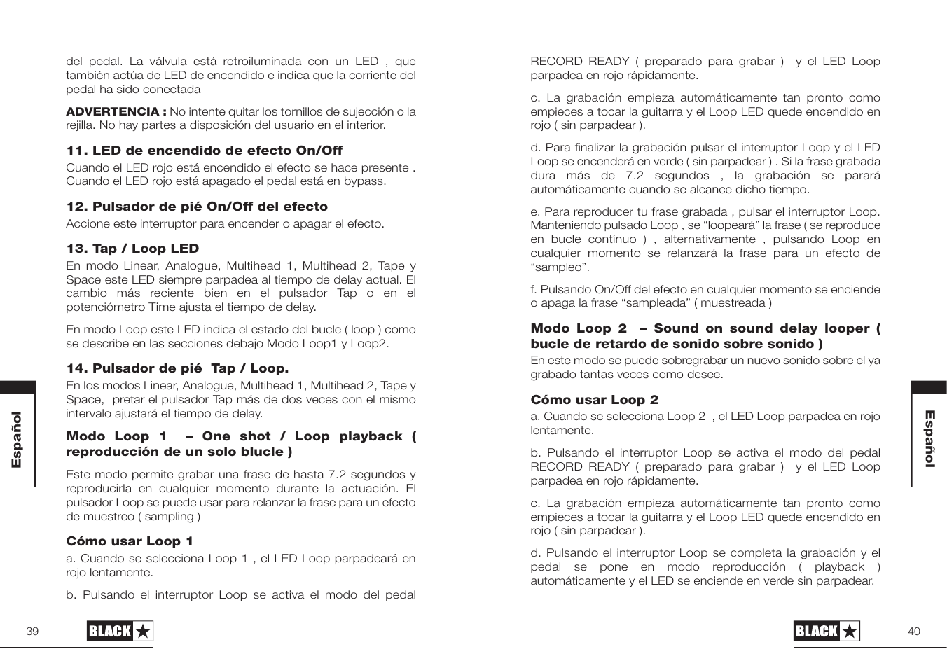 Blackstar HT-DELAY User Manual | Page 20 / 27