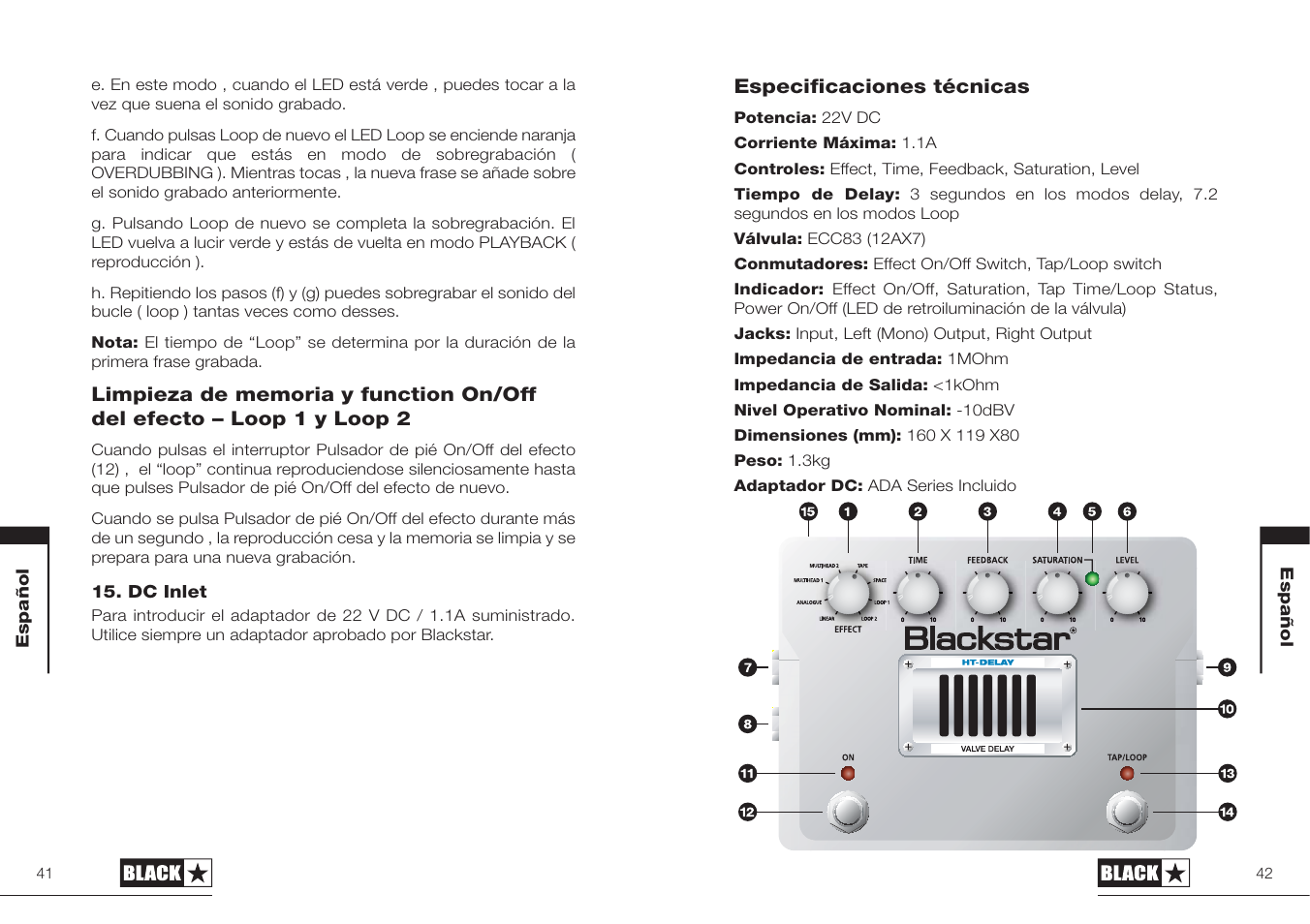 Blackstar HT-DELAY User Manual | Page 21 / 27