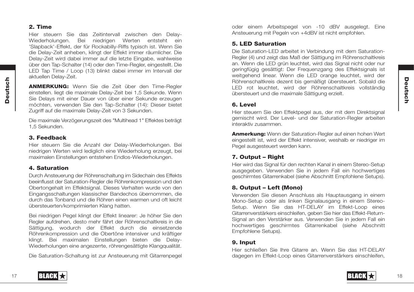 Blackstar HT-DELAY User Manual | Page 9 / 27