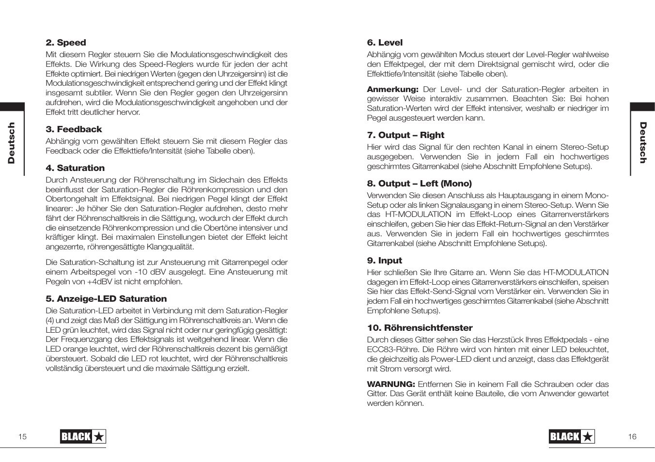 Blackstar HT-MODULATION User Manual | Page 8 / 23
