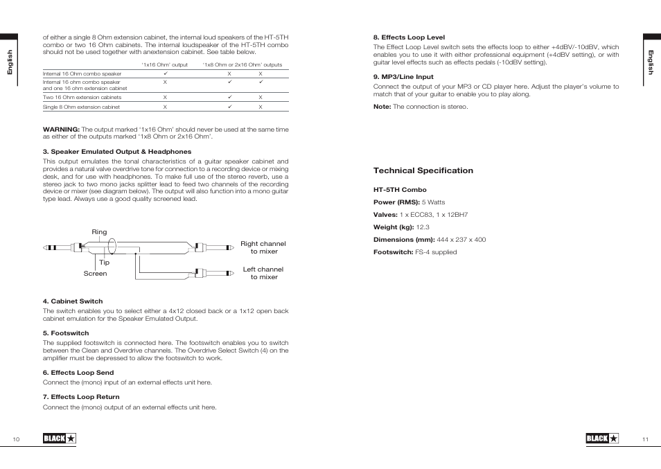 Blackstar HT-5TH User Manual | Page 6 / 25