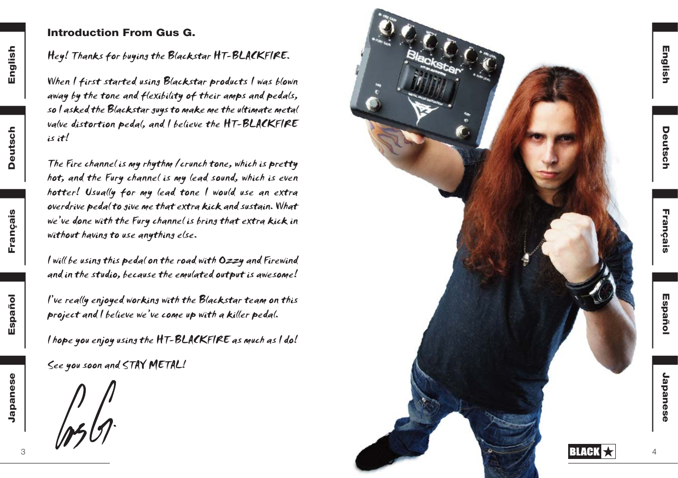 Blackstar HT-BLACKFIRE User Manual | Page 2 / 19