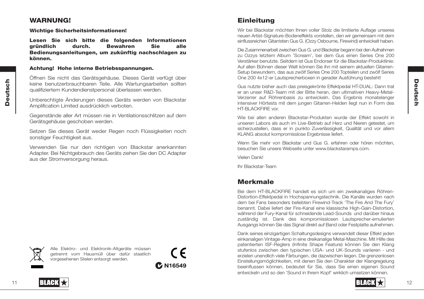 Blackstar HT-BLACKFIRE User Manual | Page 6 / 19
