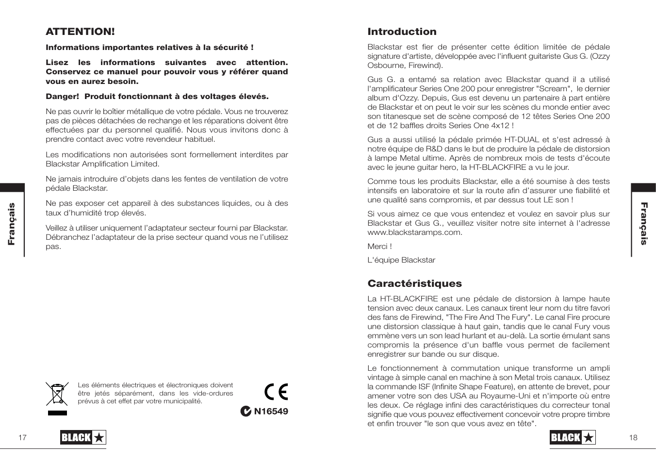 Blackstar HT-BLACKFIRE User Manual | Page 9 / 19