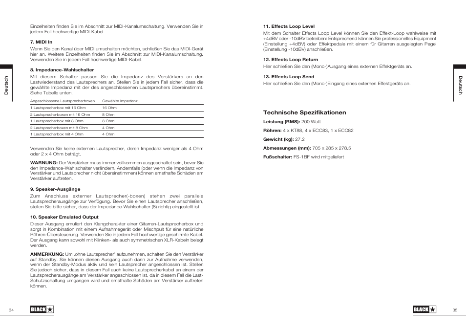 Blackstar Blackfire 200 User Manual | Page 18 / 43