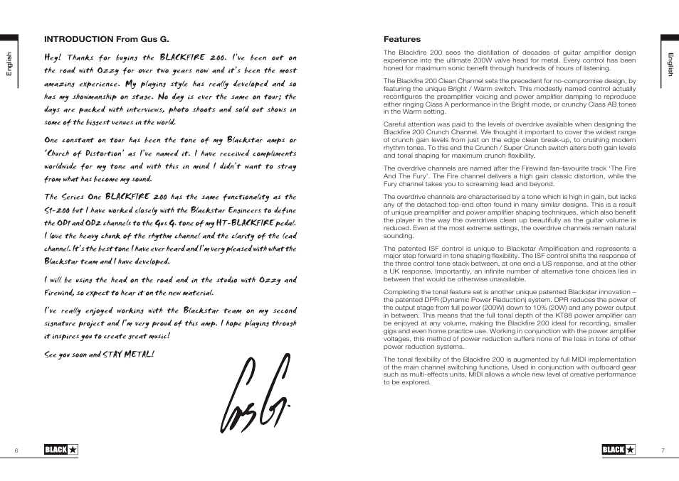 Blackstar Blackfire 200 User Manual | Page 4 / 43